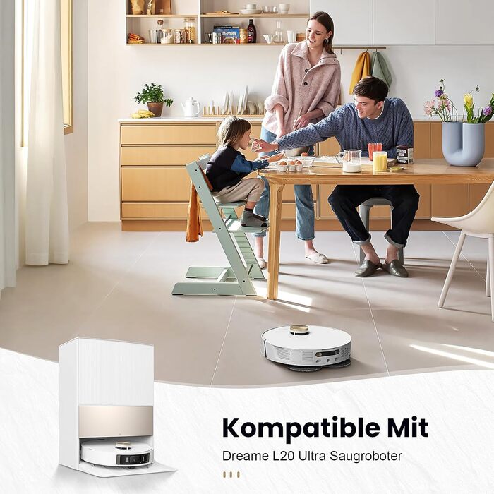 Набір аксесуарів для робота-пилососа Dreame L20 Ultra: 2 щітки, 6 мішків, 4 серветки, 4 фільтри HEPA, 4 бокові щітки, 1 щітка для очищення