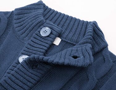 Світер чоловічий PJ PAUL JONES з кофтами, в'язаний з візерунком, з трикотажною фактурою та стійким коміром для осені/зими (M, Синій)