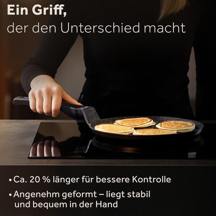 ZWIEGER Сковорода для млинців з антипригарним покриттям 26 см, індукція, з силіконовою лопаткою