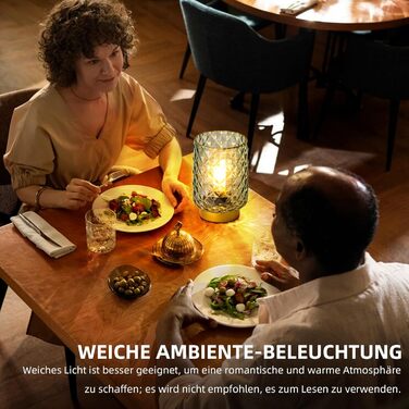 LED настільна лампа MJ PREMIER: акумуляторна, сенсорне керування, регулювання яскравості, скло, USB зарядка, аварійне освітлення (зелена)