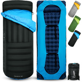 Спальний мішок ATEPA Down Ultralight 650 FP, 3-сезонний, -18°C, чорний. З компресійним мішком, як ковдра