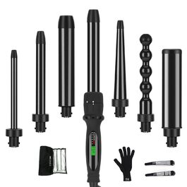 Професійний локон для волосся Parwin Pro Beauty Lockenstab 7-в-1, керамічний, LCD-дисплей, 100-230°C