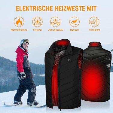 Степова жилетка Weste Daunenweste чорного кольору, розмір XXL