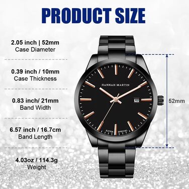 Годинник чоловічий OFFOCUP: аналоговий кварцовий хронограф з водонепроникним браслетом з нержавіючої сталі, з датою. Модний годинник для чоловіків у стилі casual, business, класичний елегантний подарунок. Колір: коричневий