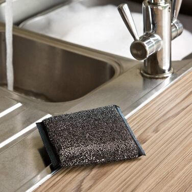 Marigold Scrub Away Stainless Steel Scouring Pad, 20 Pack of 1 Each, Grey, 11 x 1.8 x 15.5 cm