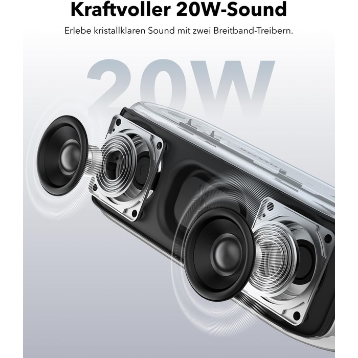 Soundcore Select 2S: Портативна Bluetooth колонка з 20W, BassUp™ та IPX7 захистом (біла)