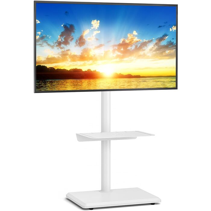 Стійка для телевізора 5Rcom з кронштейном 32-60 дюймів (до 40 кг), біла, VESA 400x400, регульована висота