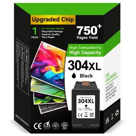 Картридж INKYEAH 304 XL чорний для принтерів HP Envy 5000, 5010, 5020, 5030, 5032 та DeskJet 2600, 2620, 2622, 2630, 3720, 3730, 3735, 3750 (ресурс 750+ сторінок)