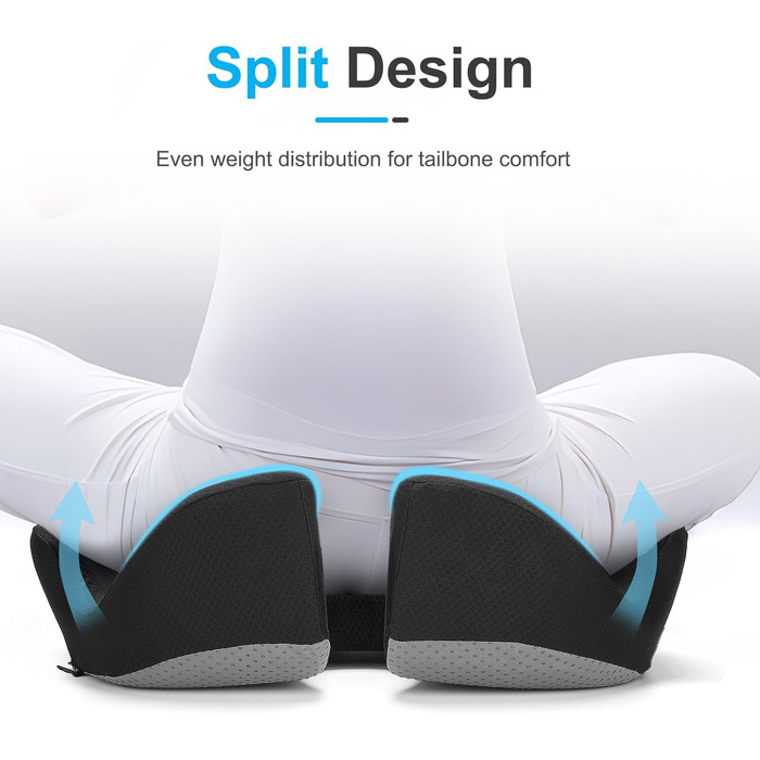 Подушка для офісного крісла Ajiteogy з Memory Foam, ергономічна, для рівномірного розподілу ваги та комфорту