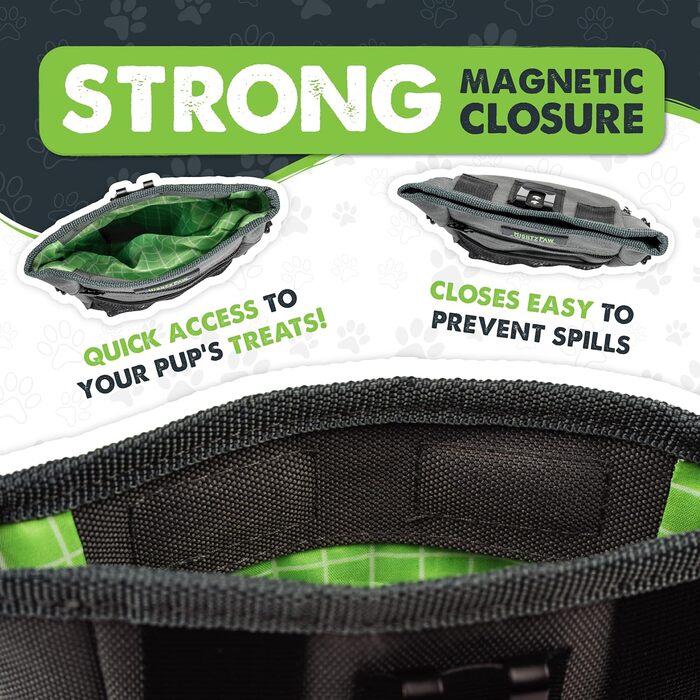 Сумка для ласощів Mighty Paw для собак 2.0 | Фідер-сумка для тренування собак - Сумка для ласощів для собак - Сумка для ласощів для тварин з ремінцем, Hands-Free - Магнітна застібка (Помаранчевий/Сірий)