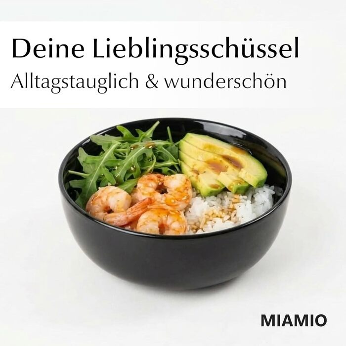 Набір мисок Miamio Le Papillon, 6 шт по 600 мл: для смузі, салатів, супів | 600 мл