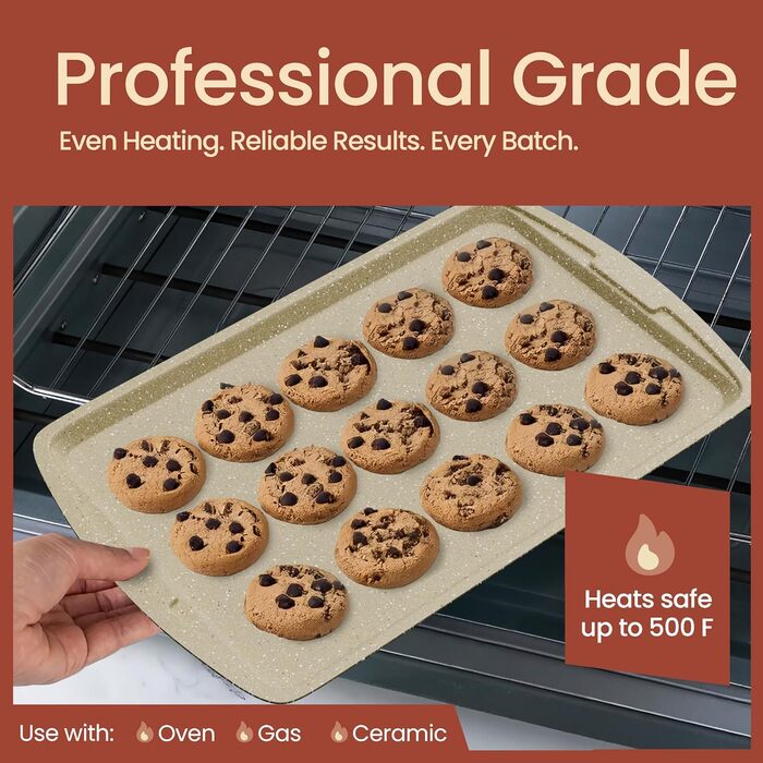 Набір для випічки Bakken Swiss 6 шт. - Антипригарні форми для випічки з вуглецевої сталі з білим мармуровим покриттям