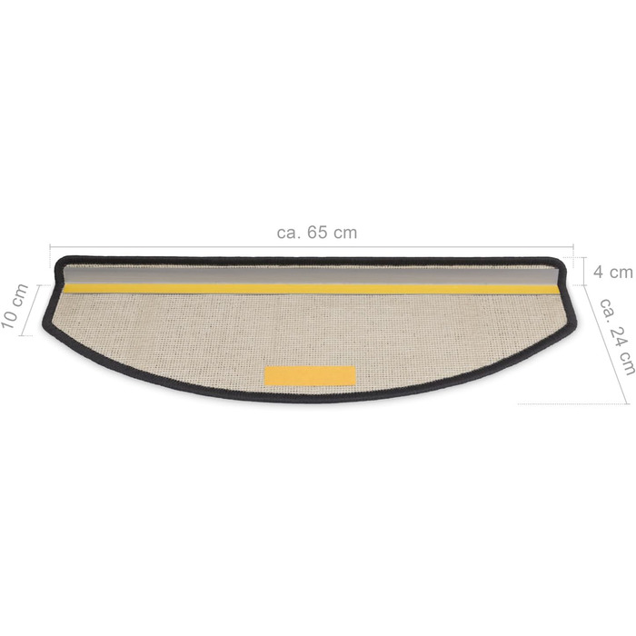 Набір килимків на сходинки Potsdam Metzker Braun, 15 шт., напівкруглі, коричневі, сумісні з килимовими доріжками