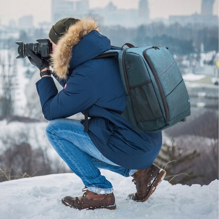 Фоторюкзак Puluz для фотоапаратів та відеокамер, синій