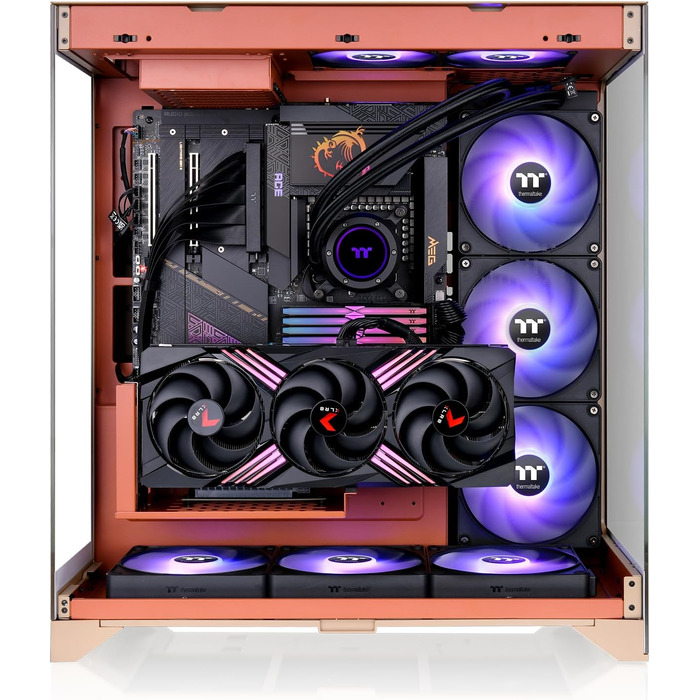 Корпус для ПК Thermaltake CTE TG E550 (Gravel Sand) ATX/E-ATX, двокамерний дизайн, загартоване скло, підтримка радіаторів до 420 мм