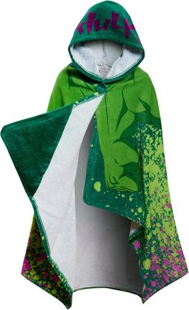 Marvel Incredible Hulk Hooded Towel 100% Cotton Kids Poncho Avengers Beach Towel Bath Towel Swim Cover-up