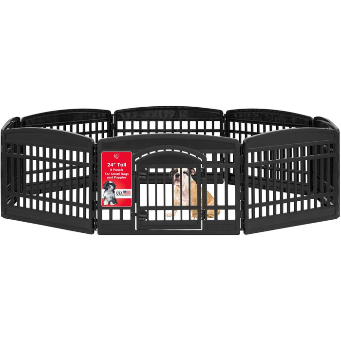 Iris Ohyama Dog Playpen with 8 Panels, 24