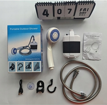 Кемпінговий душ з акумулятором 2200 мАг, портативний душ-помпа