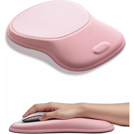 Підставка для зап'ястя Meatanty Ergonomische Handgelenkauflage – М'яка підставка з Memory Foam для клавіатури та миші, антиковзка, для офісу, дому та геймінгу (Світло-рожевий)