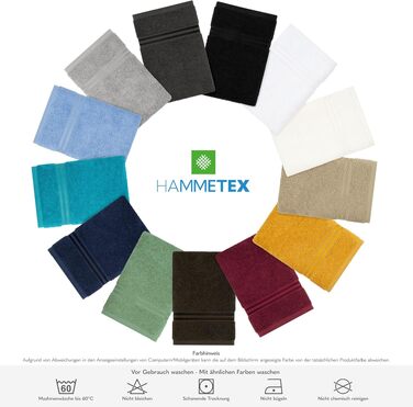 Набір рушників для ванної Hammetex, 6 предметів: 2 великих рушники 70x140 см та 4 рушники для рук 50x100 см, світло-блакитний