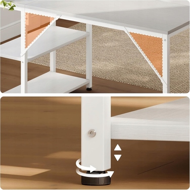 Кутовий стіл Coleshome, 120 x 70 x 75,7 см, білий