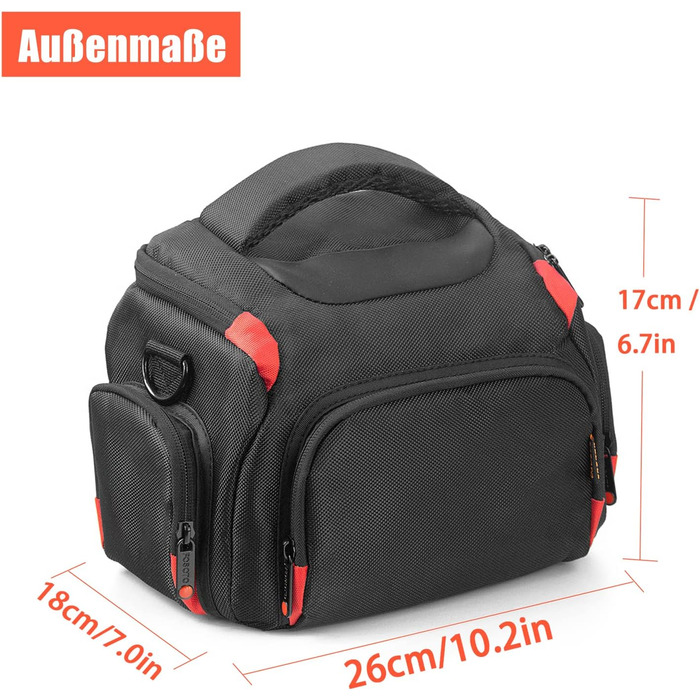 Сумка для камери FOSOTO - велика, універсальна, водонепроникна, сумісна з Nikon, Canon, Sony