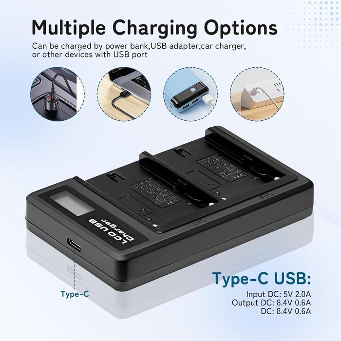 Акумулятор Sony NP-F970 8800mAh (2 шт.) + USB зарядний пристрій для NP-F960/950/930/550/570/750 для відеокамер, моніторів, світла