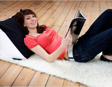 Крісло-мішок для читання Bookworm Lesekissen: ергономічна подушка-підголовник з мікроперлинками для комфортного читання та відпочинку