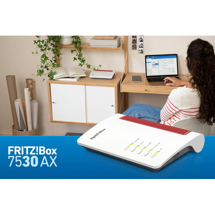 Роутер AVM FRITZ!Box 7530 AX Wi-Fi 6 (DSL/VDSL, Mesh, DECT, для Німеччини, відновлений)