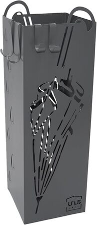 Сумка для парасоль - підставка для парасоль з піддоном для води, 4 гачки, 16x16x49 см (Сірий)