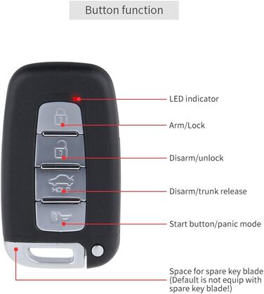Автосигналізація EASYGUARD EC003N-K-1 з PKE, безключовим доступом, кнопкою старту та запуском двигуна, 12В