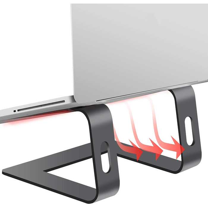 Підставка для ноутбука Orionstar, ергономічна, алюмінієва, з вентиляцією, сумісна з MacBook, Samsung, 10-15.6 дюймів, сіра