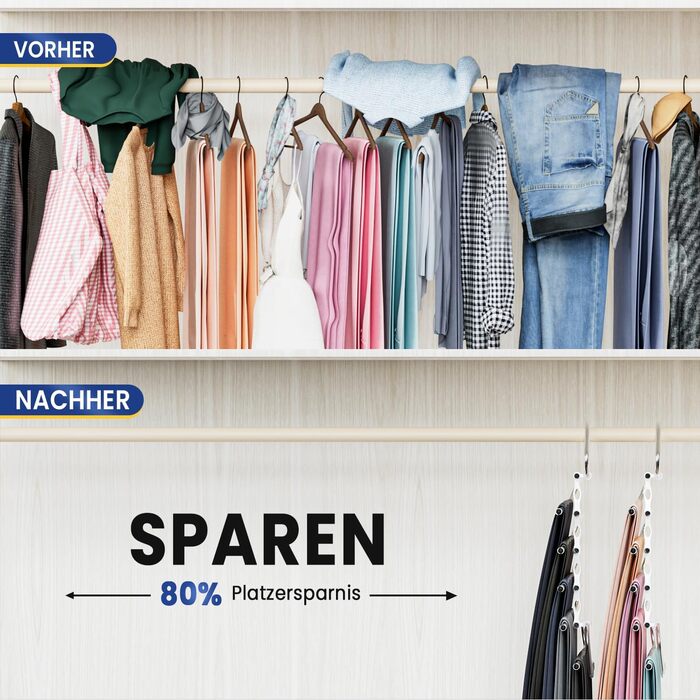 Фальшбугель для штанів DAMITA - 2 шт. (білий) - фальшбугель, органайзер для шафи, штани, джинси, спідниці, шарфи, для жінок та чоловіків