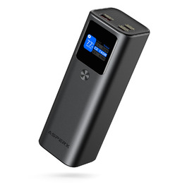 Power Bank AsperX 20000mAh, 165W, USB-C Кабель, для MacBook, Dell, HP, Lenovo, iPad, iPhone, Galaxy