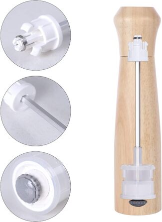 Набір дерев'яних мельниць для солі та перцю KKC з регульованим керамічним механізмом, 10 дюймів (гума)