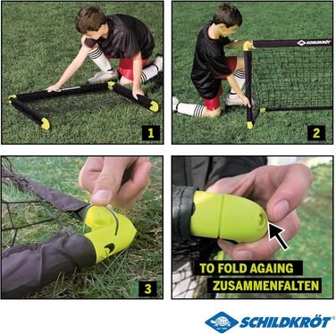 Ворота для футболу Schildkröt складні, з сіткою, в картонній коробці 4C