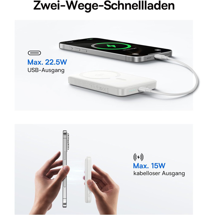 Power Bank Baseus EnerFill MagSafe 10000mAh з PD 22.5W та бездротовою зарядкою 15W для iPhone