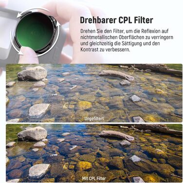 Набір фільтрів ND NEEWER (4 шт.) + лінза збільшення 15x для GoPro Hero 13/12/11/10/9: ND8, ND16, ND32, CPL