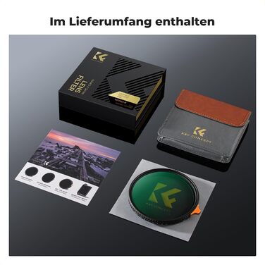 Фільтр ND K&F Concept Nano X-Serie Variabel 49mm, ND3-ND1000 (1.5-10 ступенів)