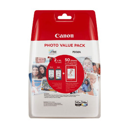 Комплект оригінальних картриджів Canon PG-545XL та CL-546XL FINE з фотопапером, збільшений ресурс