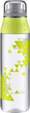 alfi Drinking Bottle Tritan BPA Free, Water Bottle 700ml, tritanBottle Coral, leak-proof, sealed for carbonated drinks, dishwasher safe, 5495.110.070 Bottle for Togo, school, sports, hiking, leisure (Triangle Green)