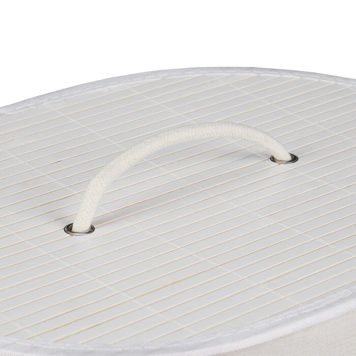 Relaxdays Bamboo Laundry Basket Oval