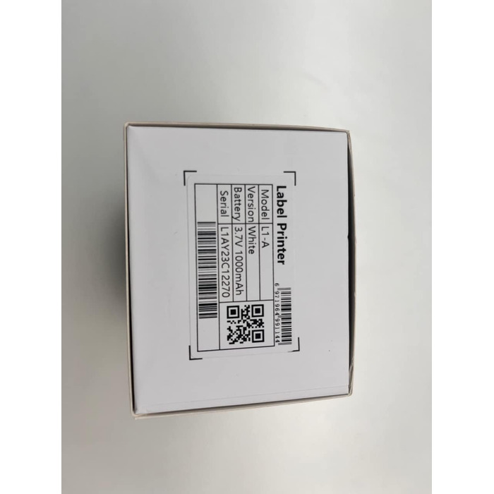 Makeid L1 Бездротовий етикет-принтер Bluetooth, портативний, для дому та офісу, друк 9–16 мм, швидкість 31 мм/с, білий, 203 DPI