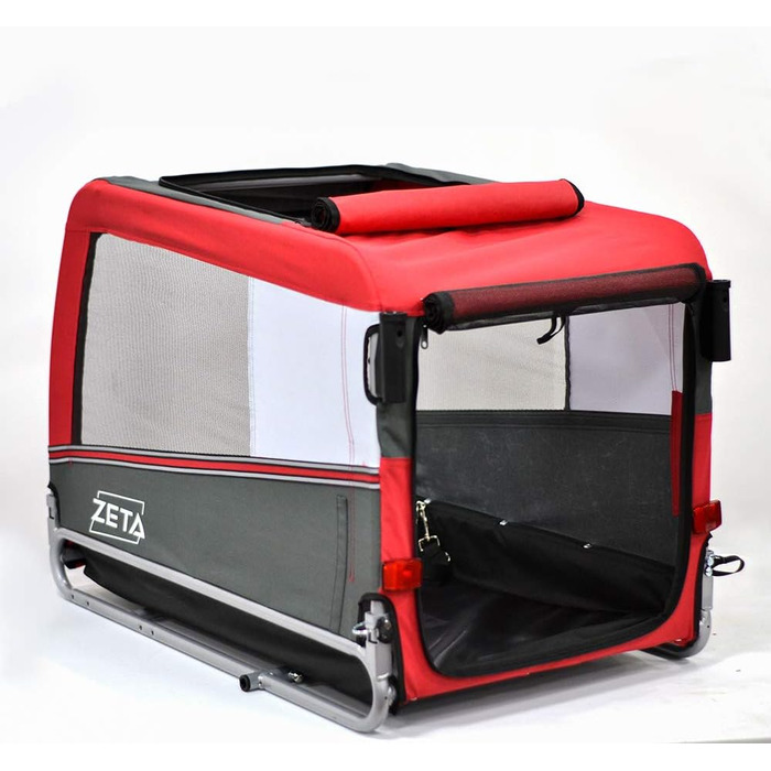 Причеп-перевозник для собак та котів Papilioshop Zeta, 3 розміри, червоний L