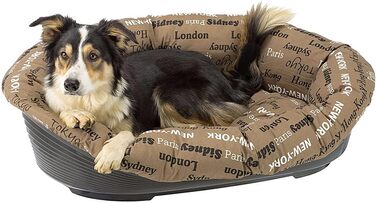 Килимок для собак та котів Ferplast SOFA 'CUSHION' - м'яке ліжко для домашніх тварин, сірий, 85 x 62 x 28,5 см