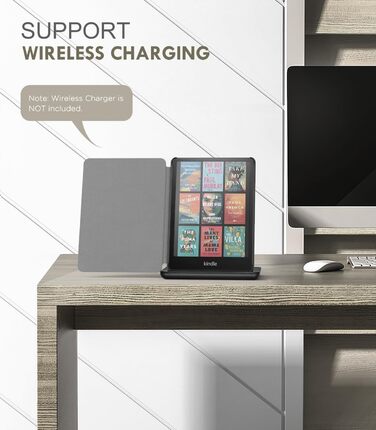 Чохол MoKo для Kindle Paperwhite 12th Gen (2024) та Kindle Colorsoft Signature Edition (2024), захисний чохол з авто-сном/пробудженням, сірий ліс