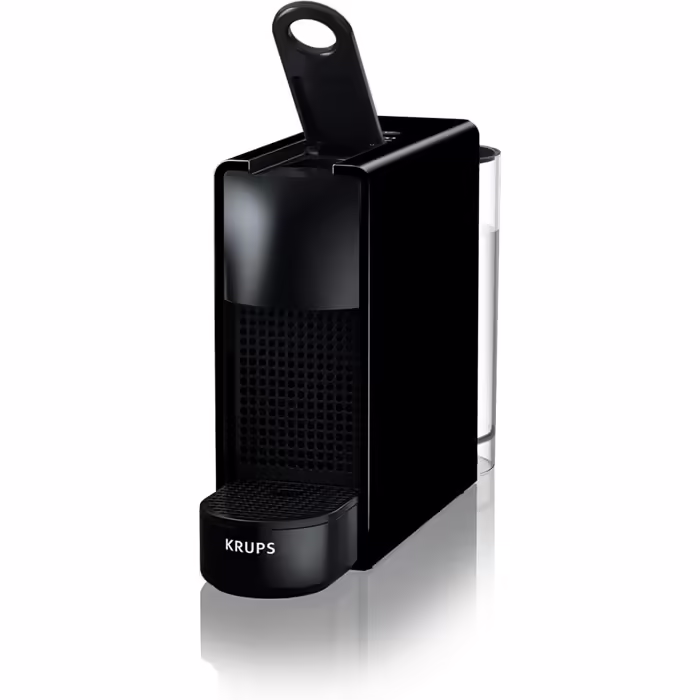 Nespresso Krups XN1108 Essenza Mini Coffee Capsule Machine | 14 Capsules | 19 bar | Energy Saving Mode | 1260 W | 0.6 L | 8.03 x 3.31 x 12.99 cm | Black | Energy Class A Black without Milk Frother Single