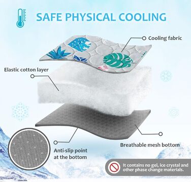 Килимок охолоджуючий для собак NIBESSER, самоохолоджуючий, 40x30 см, сірий (XS)