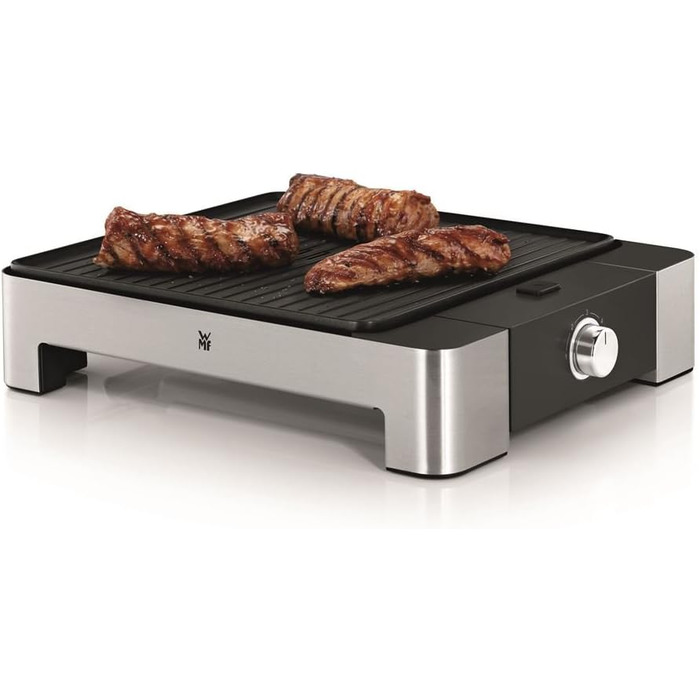 WMF Lono Quadro Table Grill - Compact Electric Grill for Indoor Use, Dishwasher Safe, 1250W