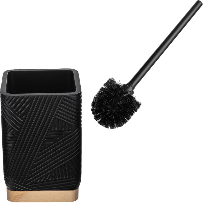 Набір для туалету KADAX: щітка для унітазу з тримачем, чорний, квадратний